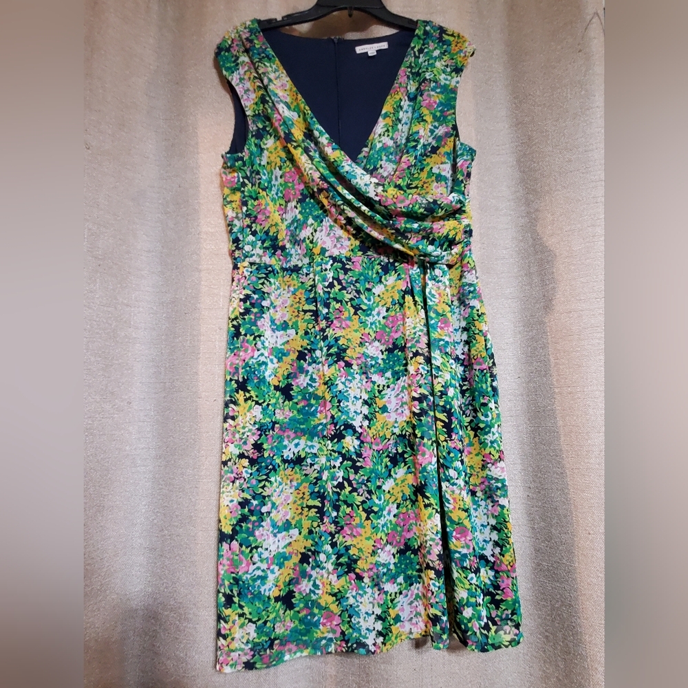 Annalee + Hope floral abstract sheath dress SZ 14